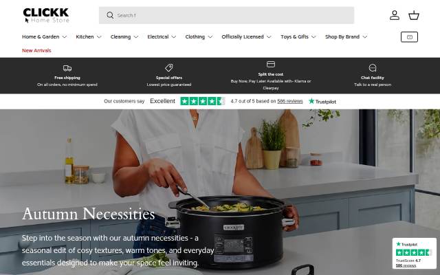 Startseite von CLICKK Home Store