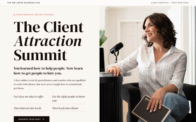 Startseite von The Client Attraction Summit