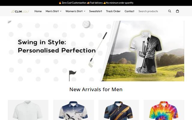 Climgolf UK storefront