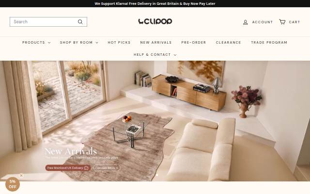 CLIPOP furniture storefront