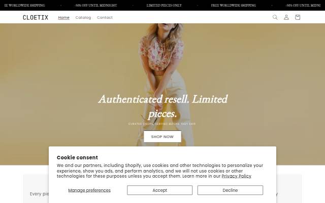 Cloetix storefront