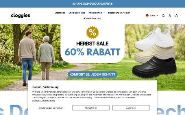 Startseite von Cloggies