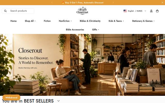CloserOut storefront