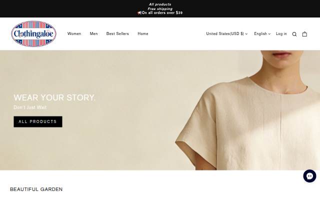 Clothingaloe storefront