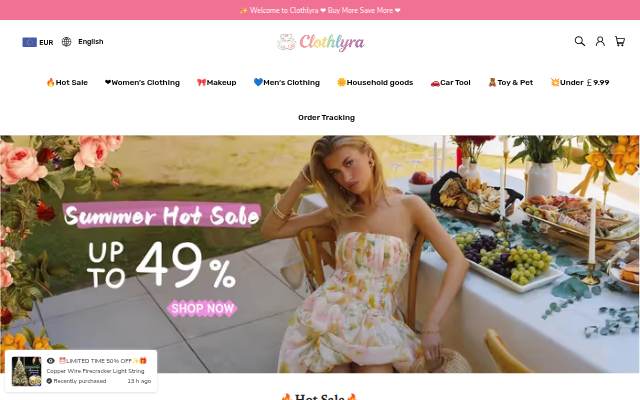 Clothlyra storefront