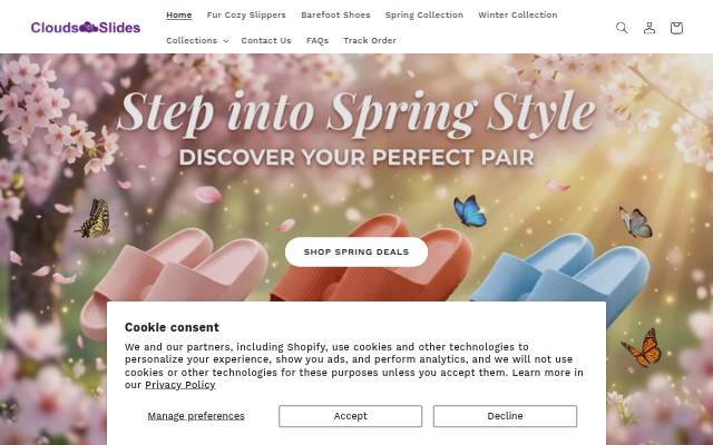 Clouds Slides storefront
