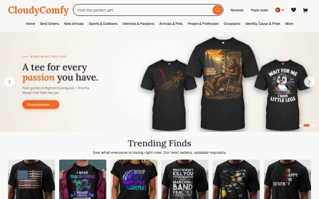 Startseite von Cloudy Comfy