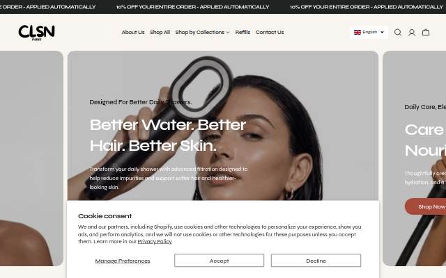 CLSN Beauty storefront