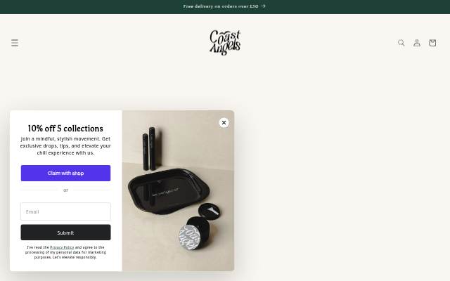 Coast Angels United Kingdom storefront