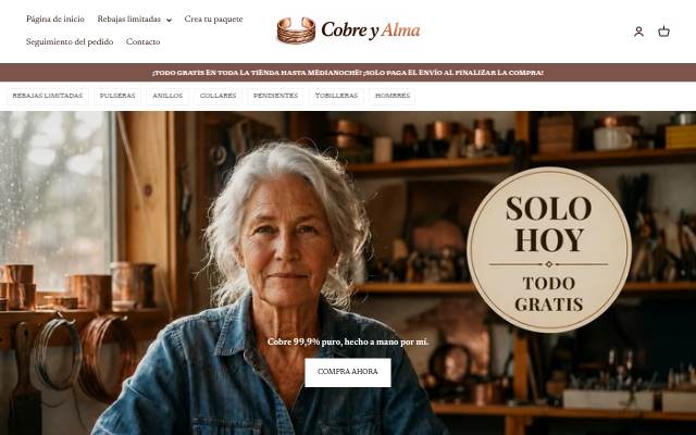Cobre y Alma Spain storefront