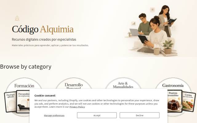 Código Alquimia storefront