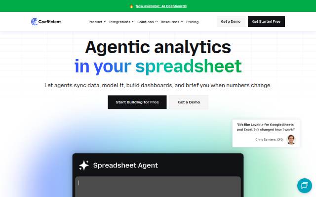 Startseite von Coefficient