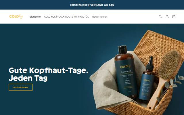 Startseite von Cold Hug