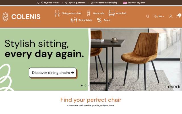 Colenis storefront