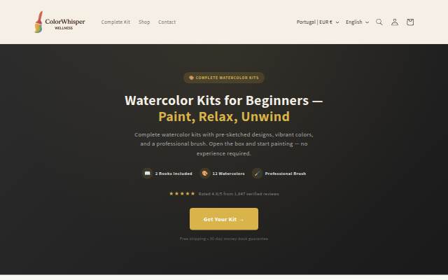 ColorWhisper Wellness storefront