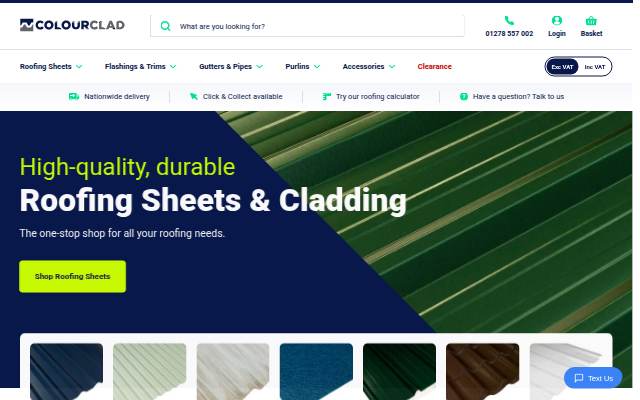 Startseite von Colour Clad Profiles