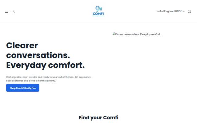 Comfi storefront