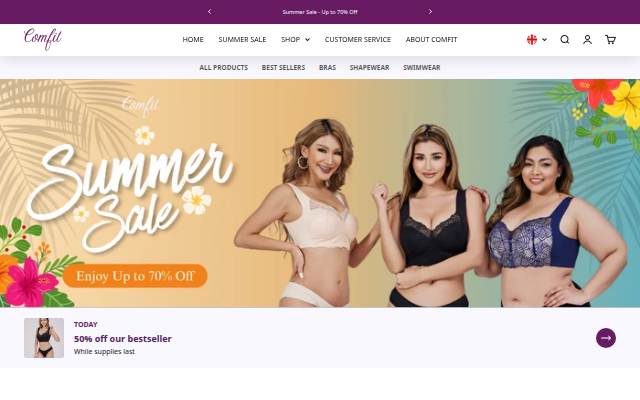 Comfit UK storefront