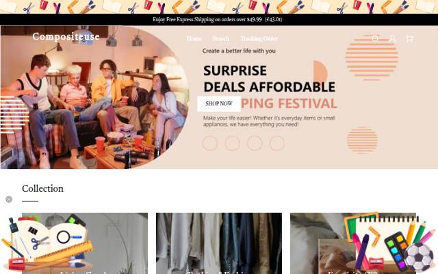 Compositeuse storefront