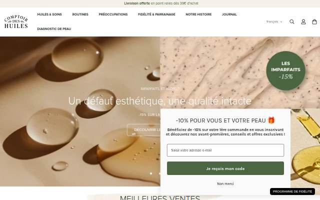 Montra da Comptoir des Huiles