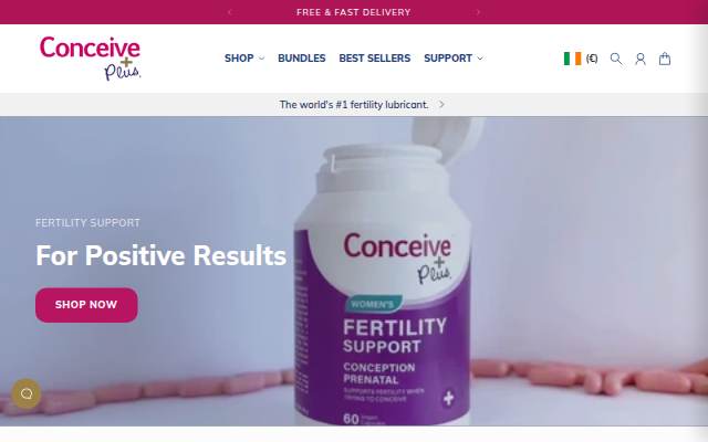 Conceive Plus® Europe storefront