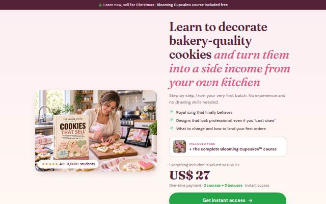 Startseite von The Cookie Studio