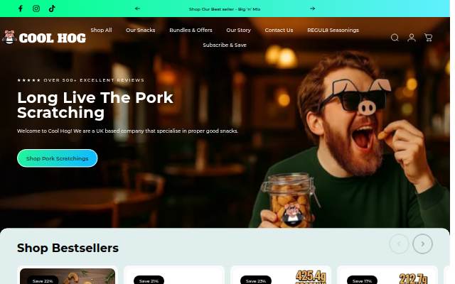 Montra da Cool Hog Snacks