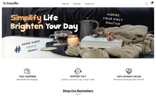 Cozyllio storefront