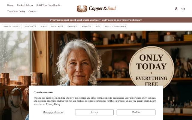 Escaparate de Copper &amp; Soul
