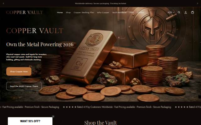 Copper Vault storefront