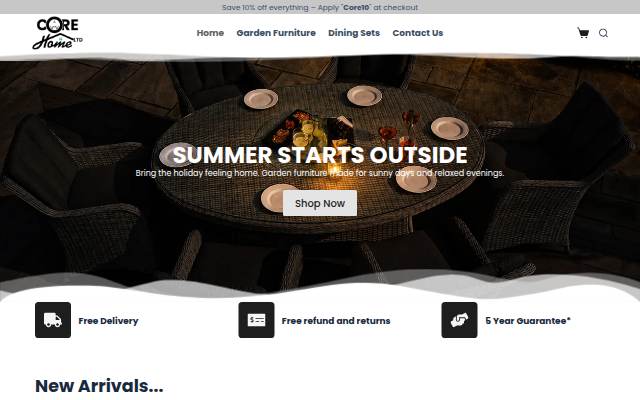 Core Home storefront