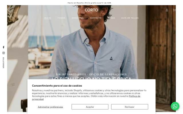 CORTO storefront