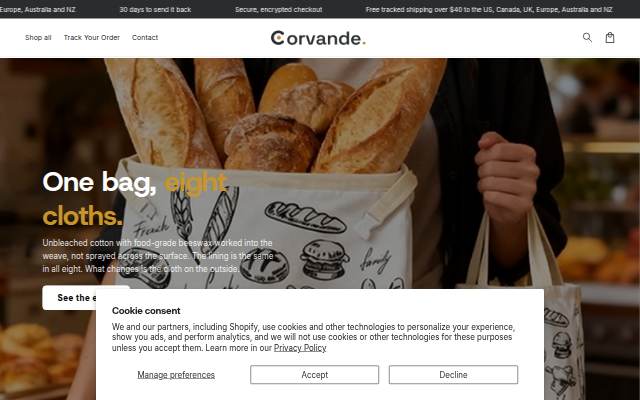 Corvande storefront