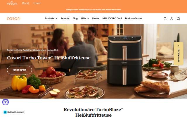 Startseite von COSORI DE