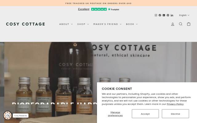 Cosy Cottage Soap storefront
