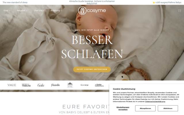 Startseite von CosyMe GmbH