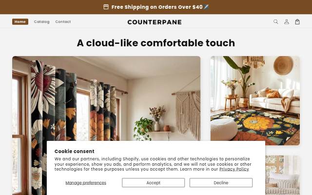 Counterpane storefront