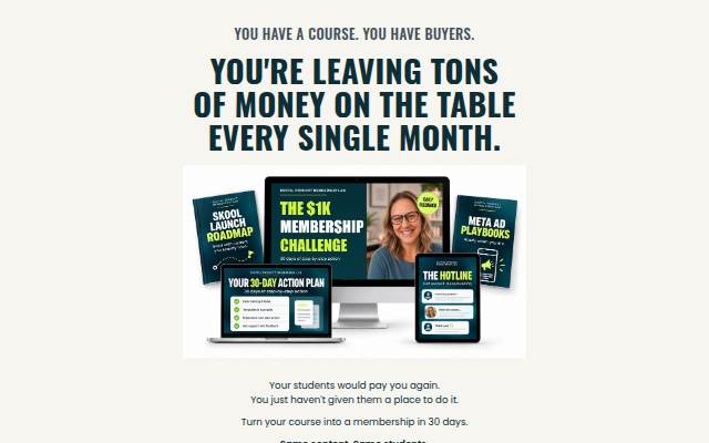 Turn the course you sold once into a membership people pay for every month storefront