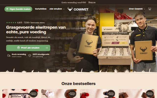 Startseite von Cowmit