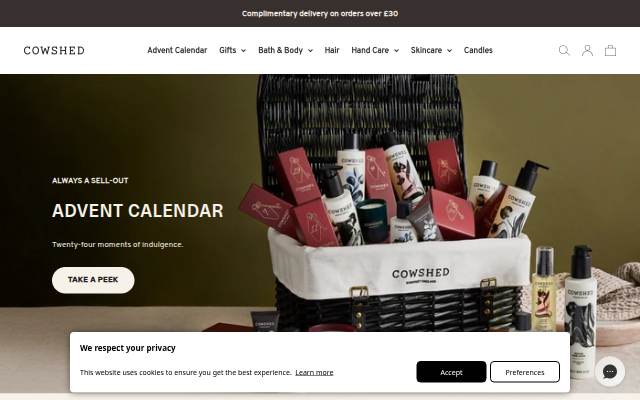 Cowshed storefront