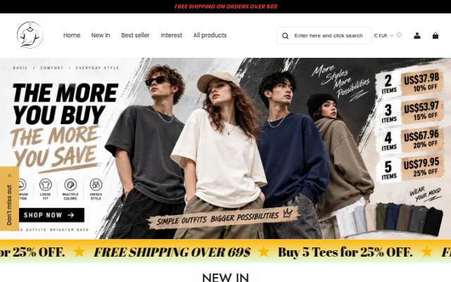 CozTee storefront
