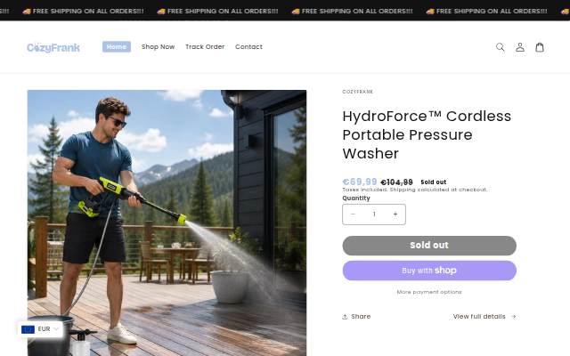 CozyFrank storefront