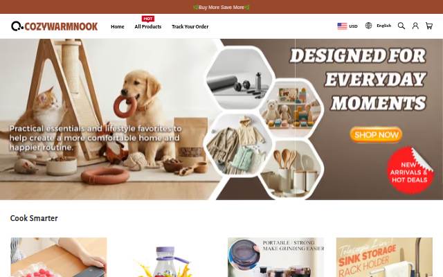 COZYWARMNOOK storefront