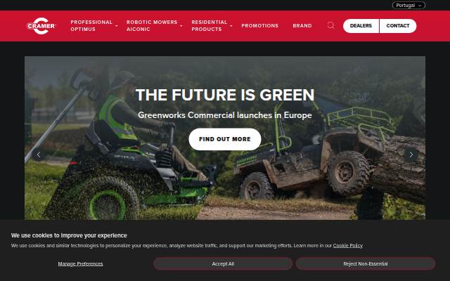 Startseite von Cramer Tools