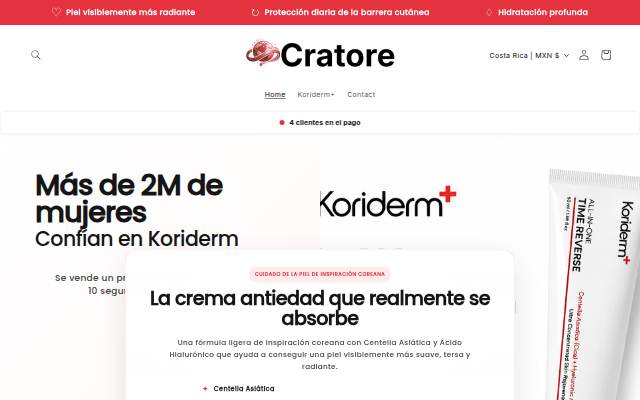 Cratore storefront