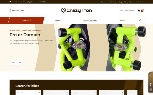 CrazyIron storefront