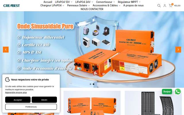 Startseite von creabest.fr