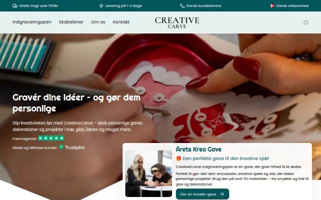 CreativeCarve.dk storefront