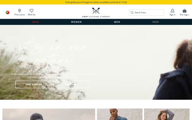 Crew Clothing Company storefront