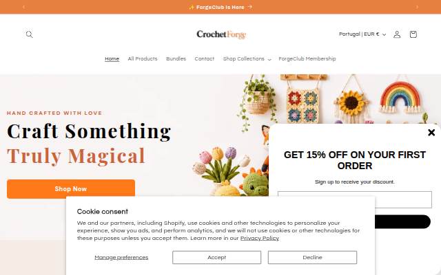 Crochet Forge storefront